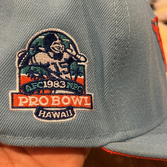 Men's Chicago Bears New Era Light Blue 1983 Pro Bowl Side Patch Orange - Picture 5 of 8